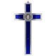 Saint Benedict cross in aluminium and enamelled 40x20 cm s5