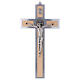 Kreuz von Sankt Benedikt aus Aluminium und Ahornholz, 40 x 20 cm s1
