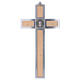 Krzyż Świętego Benedykta z aluminium i drewna klonowego 40x20 cm s5