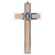 Cruz São Bento em alumínio e madeira de bordo 40x20 cm s5
