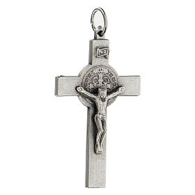 Klassisches Kreuz von Sankt Benedikt aus Zamack, 5 cm