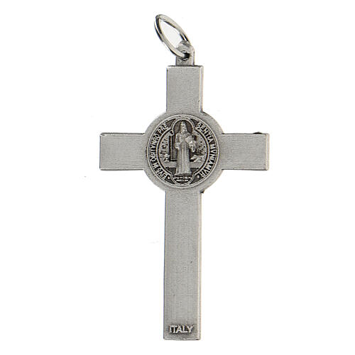 Klassisches Kreuz von Sankt Benedikt aus Zamack, 5 cm 3