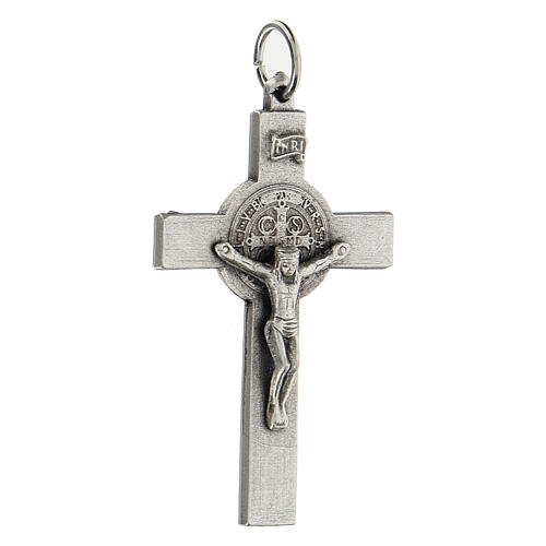 Krzyż klasyczny Świętego Benedykta 5 cm zama 2