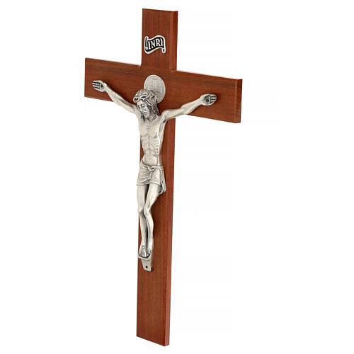 Kreuz von Sankt Benedikt aus Nussbaumholz, 35 cm 6