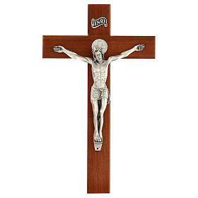 Krzyż Świętego Benedykta z drewna orzechowego 35 cm