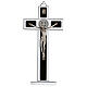 Kreuz von Sankt Benedikt aus Holz und Aluminium mit Sockel, 25 x 10 cm s1