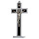 Crucifixo São Bento alumínio madeira com base 25x12 cm s3