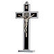 St. Benedict Cross with base in aluminum and wood 25x10 cm s3