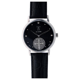 Schwarze Armbanduhr San Benedetto aus 925er Silber