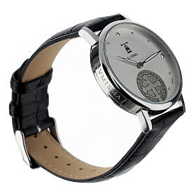 Croci di san Benedetto: Orologio quadrante bianco San Benedetto argento 925