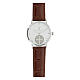 St. Benedict's white dial watch in sterling silver s1
