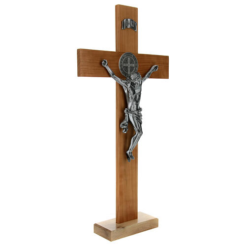 Saint Benedict cross, cherry wood, 70x35 cm 3