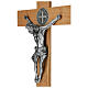 Croix de Saint Benoît bois cerisier 70x35 cm s7