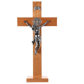 Croce di San Benedetto legno ciliegio 70 X 35 cm