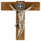 St Benedict cross in cherry wood 70x35 cm s4