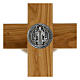 St Benedict cross in cherry wood 70x35 cm s6
