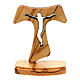 Tau with base and cut-out body, Assisi olivewood, 5 cm s1