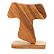 Standing Tau cross with base S. Francis Assisi wood 10 cm s4