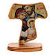 Tau with base Holy Family Assisi wood 10 cm s1
