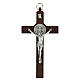 St Benedict cross 20x10 cm in wood and metal s1