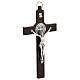 St Benedict cross 20x10 cm in wood and metal s3