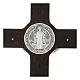 St Benedict cross 20x10 cm in wood and metal s4