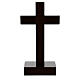 Crucifix de table bois et métal argenté 15 cm s3