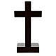 Table cross in wood and silver metal 15 cm s3