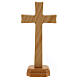 Crucifijo con base madera y metal claro oscuro 15 cm s3