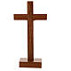 Crucifix bois et métal avec base 20 cm s3