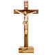 Crucifixo de mesa 20 cm madeira de oliveira e resina s1