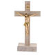 Standing crucifix, 8 in, resin and ash wood s1