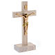 Standing crucifix, 8 in, resin and ash wood s2