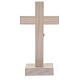 Crucifix à poser 20 cm résine bois frêne s3