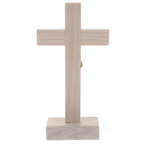 Crucifixo de mesa de 20 cm resina e madeira de freixo 3