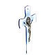 San Benedikt Kruzifix in Azur Murano-Glas 20 cm s2
