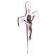 Cruz de San Benito rosa vidrio de Murano 30 cm s2