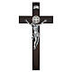 Saint Benedict Cross in dark walnut wood 70 cm s1