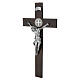 Saint Benedict Cross in dark walnut wood 70 cm s4