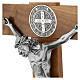 Kruzifix aus natürlicher Walnussholz mit Medaille des Heiligen Benedikt 70 cm s6