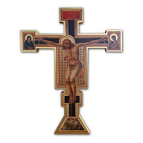 Cruz de Giotto dourada de madeira 70x50 cm