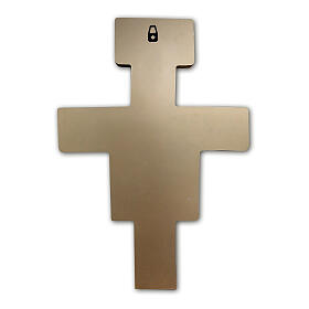 Cruz de San Damián dorada 40x30 cm madera