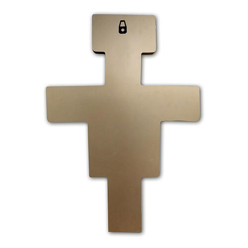 Cruz de San Damián dorada 40x30 cm madera 2