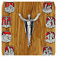 Tabla de madera de olivo Vía Crucis 14 estaciones de metal resinado s2
