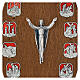 Wooden board with Way of the Cross, 14 stations of metal and resin s2