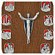 Tavoletta in legno Via Crucis 14 stazioni in metallo resinato 30x16 cm s2