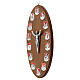 Tavoletta in legno Via Crucis 14 stazioni in metallo resinato 30x16 cm s3
