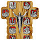 Crocefisso Via Crucis 14 stazioni in metallo resinato su croce in legno d'ulivo s2