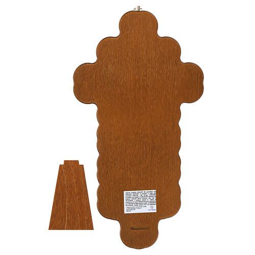 Crocefisso Via Crucis 14 stazioni in metallo su croce in legno 30x15 cm 4