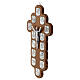 Crocefisso Via Crucis 14 stazioni in metallo su croce in legno 30x15 cm s3